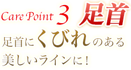 Care Point 3 足首 足首にくびれのある美しいラインに！